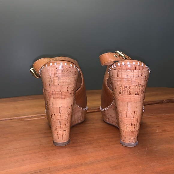 Dolce Vita Leather and Cork Wedge Heels 9.5 - Picture 3 of 8